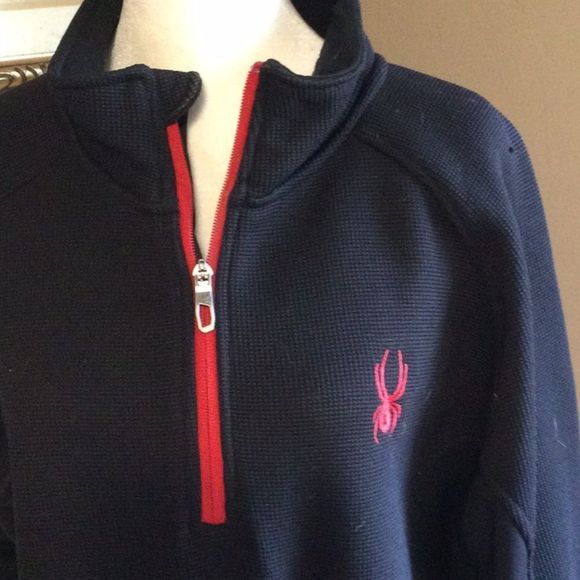 NWOT Mens Spyder Black and Red sweater  size X-large - Picture 2 of 7